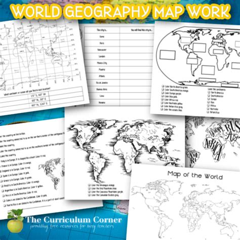 World Geography Map Work - The Curriculum Corner 4-5-6