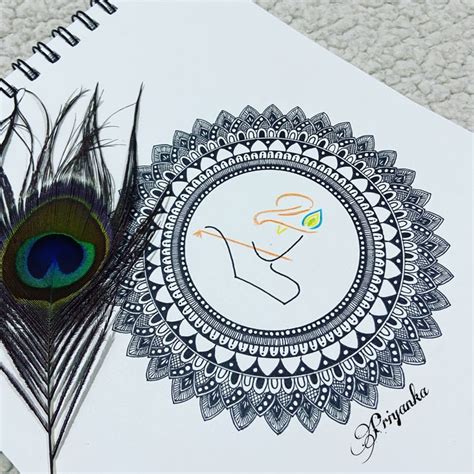 Hare Krishna in 2023 | Mandala art, Mandala art therapy, Easy mandala drawing