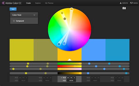 Another color scheme generator, but with a lovely interface and the option of "compound" color ...