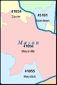 MAYSVILLE Kentucky, KY ZIP Code Map Downloads