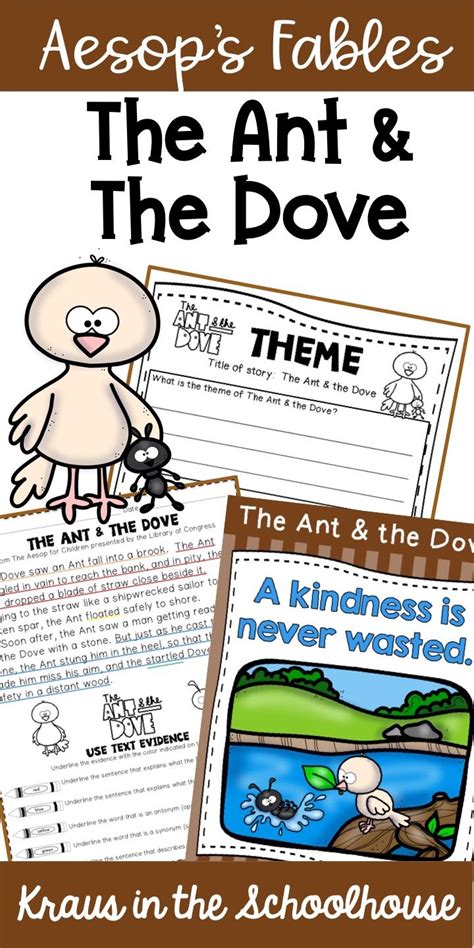 Teaching Theme The Ant & the Dove | Aesop's Fables | Teaching themes ...