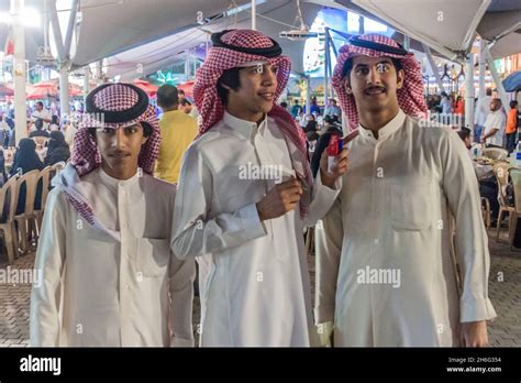 KUWAIT CITY, KUWAIT - MARCH 17, 2017: Boys wearing traditional dress at ...