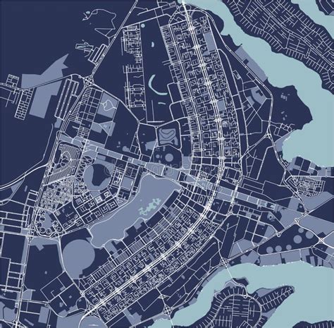 Map of the City of Brasilia, Capital of Brazil Stock Illustration ...