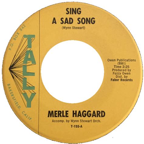 Merle Haggard - Sing a Sad Song