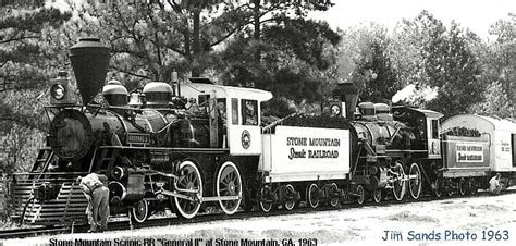 Stone Mountain RR steam engines in 60's. | Stone mountain, Train, Mountains