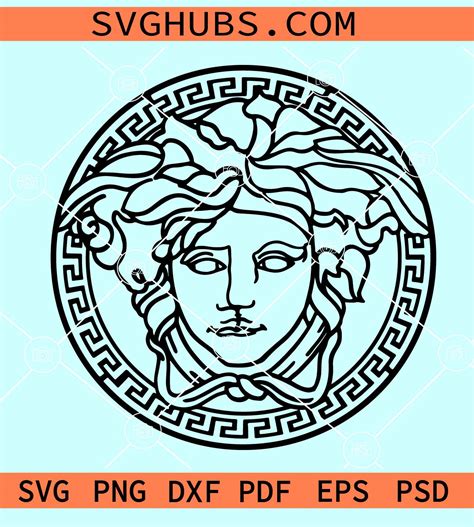 Versace Medusa SVG, Medusa SVG file, Gianni Versace SVG, Gold Versace SVG