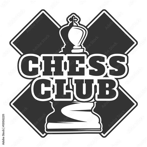 Vector black and white chess club logo for your design different types ...