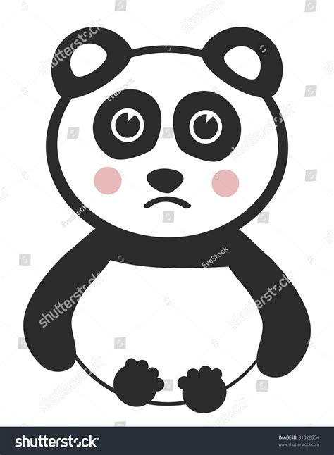 Sad Baby Panda On White Background Stock Photo 31028854 : Shutterstock