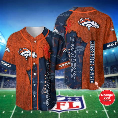 Personalized Denver Broncos Baseball Jersey shirt for fans -Jack sport shop