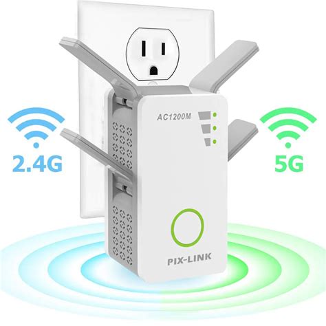 WiFi Range Extender Wireless Repeater 1200Mbps Wi Fi Extender Internet Signal Booster with 4 ...