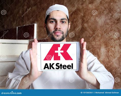 AK Steel Holding logo editorial photo. Image of logos - 101560361