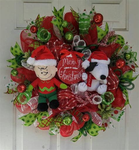 Charlie Brown Christmas Wreath Snoopy Christmas Wreath | Etsy ...