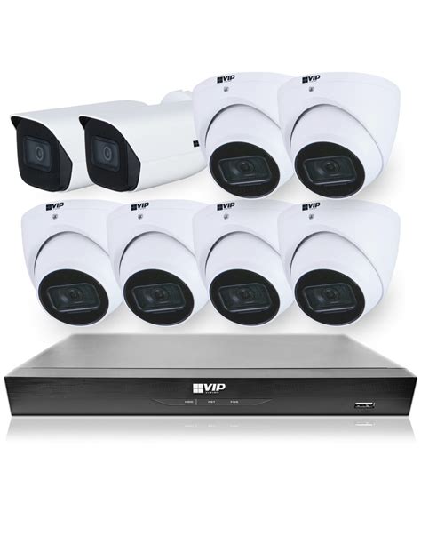 8 Channel IP NVR System, 4MP Turret Dome Cameras with Audio – Total ...