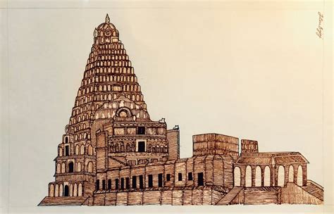 Brihadeeswara temple Tamil nadu | Temple art, Doodle art, Temple