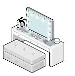 vanity table with chairs (PNG) | BeeIMG