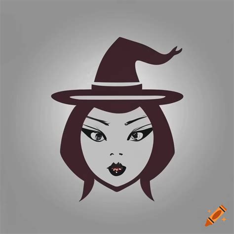 Logo design of a beautiful witch on Craiyon