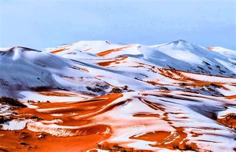 [PHOTOS] Snow Falls in Africa’s Sahara Desert as Temperature Drops Below Freezing - SnowBrains