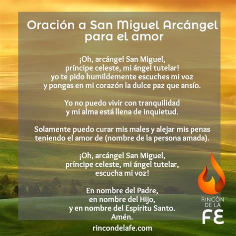 Consigue el amor con la oración a San Miguel Arcángel para el amor y ...