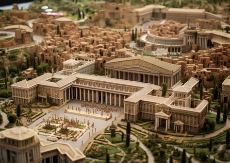 Premium AI Image | A detailed model of ancient Rome showcasing its ...