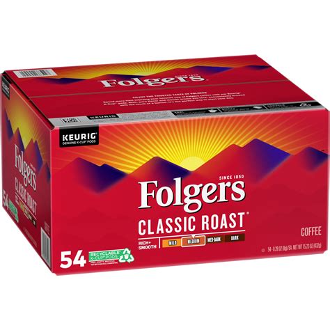 Folgers® Classic Roast® Coffee K-Cup® Pods, 54 Count - SmartLabel™