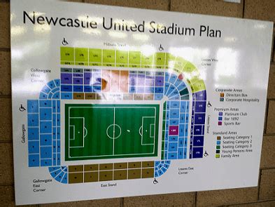 The inside of Newcastle United St James park stadium