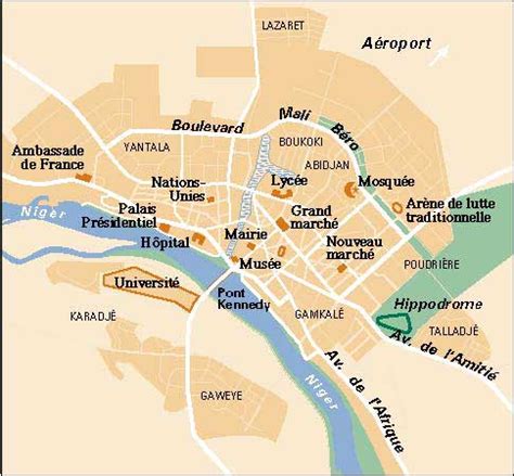 Niamey City Map - Niamey Niger • mappery