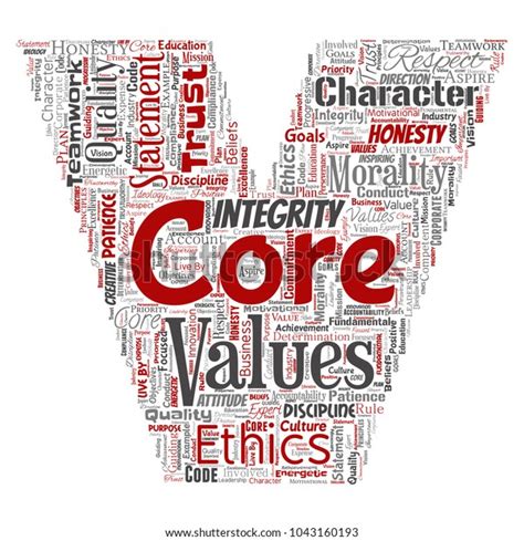 Vector Conceptual Core Values Integrity Ethics Stock Vector (Royalty Free) 1043160193