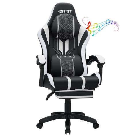 Hoffree Big and Tall Gaming Chair with Speakers Massage Office Chair ...