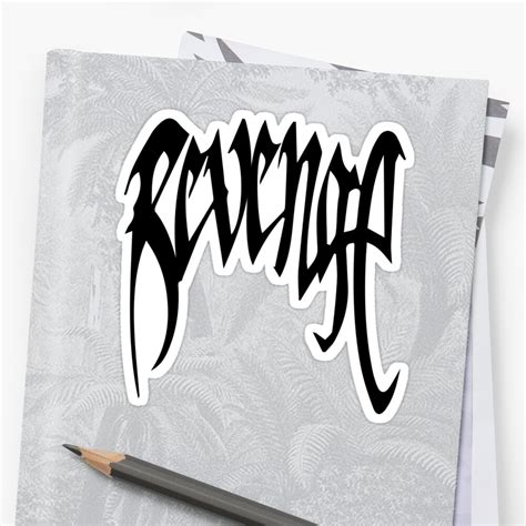 "Revenge Logo" Sticker by -donnybrook | Redbubble