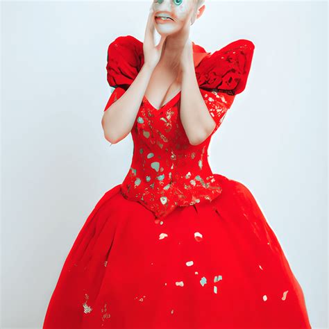 Red Ball Gown Graphic · Creative Fabrica