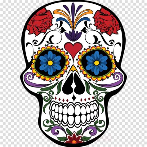 Download Mexican Day Of The Dead Skull Clipart Day - Mascaras De Calaveras Pintadas - Png ...