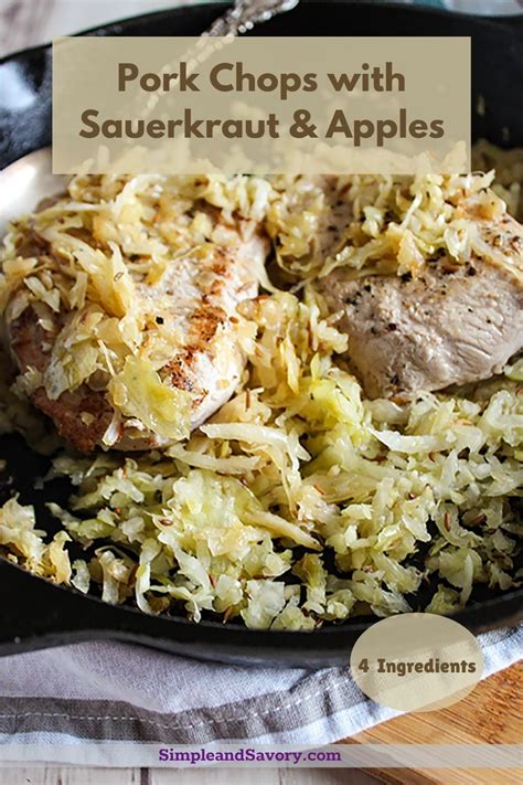 Easy Pork Chops with Sauerkraut and Apples Recipe