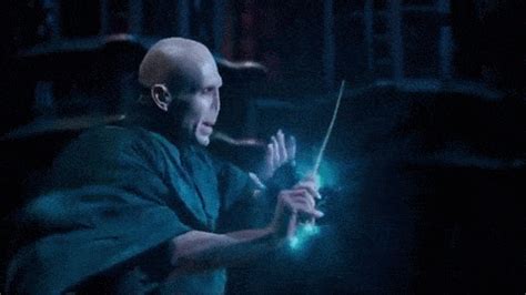 Duel in the Ministry Atrium (Dumbledore Vs. Voldemort) animated gif