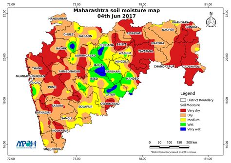 Soil Moisture Map for the state of Maharashtra - Aapah Innovations Pvt Ltd