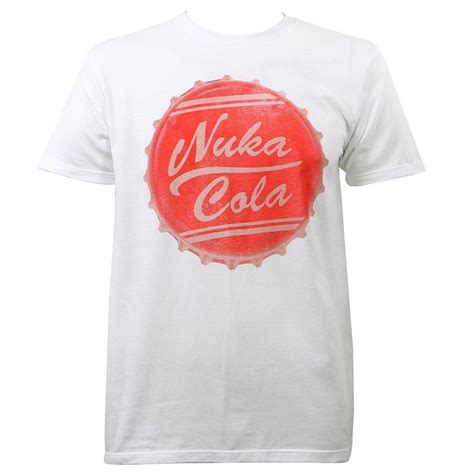 Fallout Men's Nuka Cola Bottlecap Slim Fit T-Shirt White | Shirts white ...