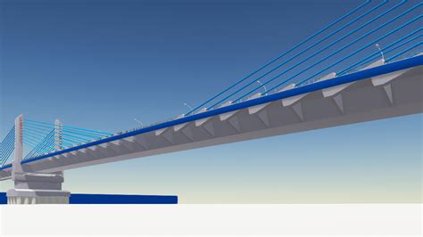 Extradosed bridge in Kurow over Dunajec | Tekla