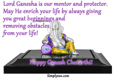 Lord Ganesha is our mentor and protector. May He enrich your life by ...