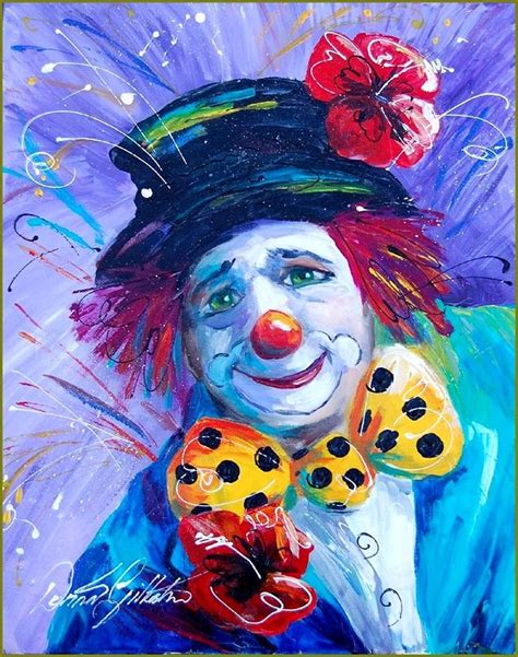 Clowns en peinture - donna gilbertson Scary Clown Makeup, Creepy Clown, Image Halloween ...