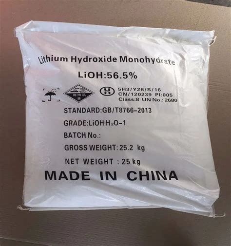 Lithium Hydroxide Monohydrate/lithium Hydroxide Mono/lioh - Buy Lithium Hydroxide,Lioh Product ...