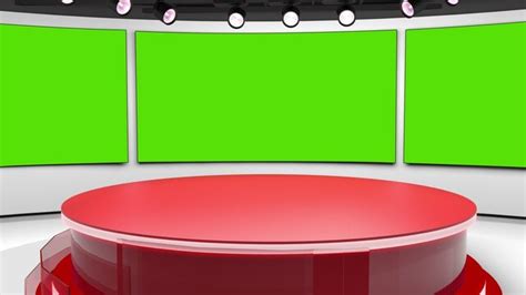 News Studio Background For Green Screen