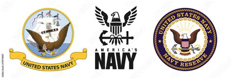 Vector logo of the United States Navy. US Navy minimalistic logo. US Navy Reserve seal Stock ...