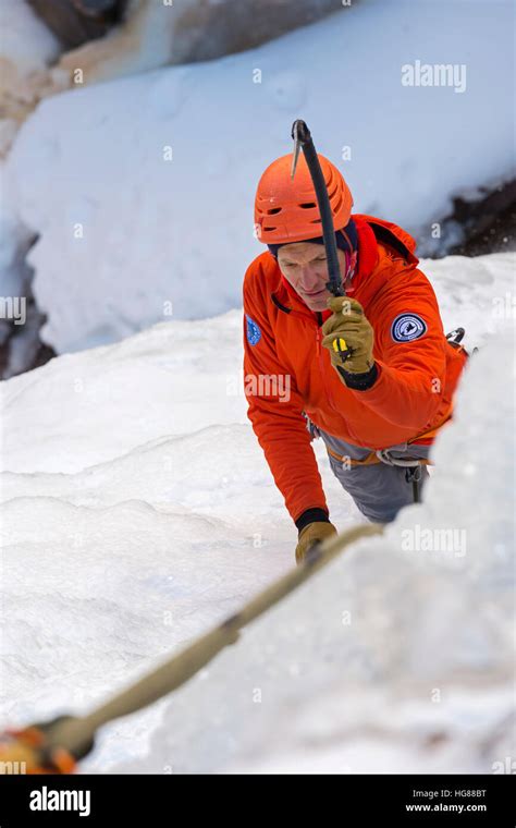 Ouray, Colorado - Ice climbing in Ouray Ice Park Stock Photo - Alamy