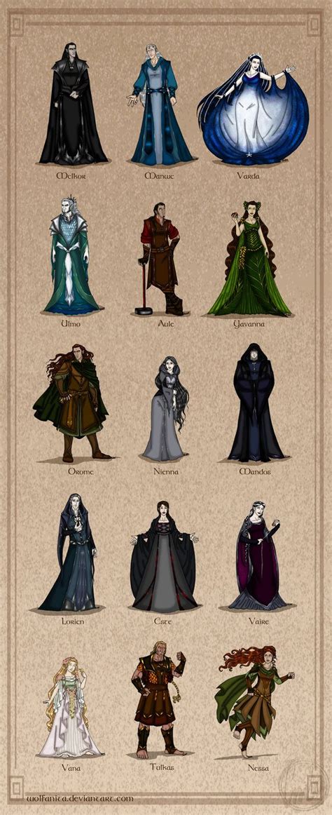 The Silmarillion: The Valar (Complete) by wolfanita on deviantART | Tolkien art, Lotr art ...