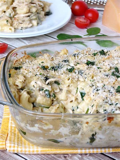 Chicken, Spinach And Artichoke Pasta Bake - Yummy Addiction