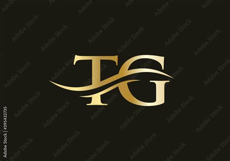 Premium TG letter logo design. TG Logo for luxury branding. Elegant and stylish design for your ...