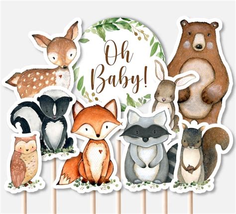 Cute Woodland Animals Baby Shower Bookplate Labels | ubicaciondepersonas.cdmx.gob.mx