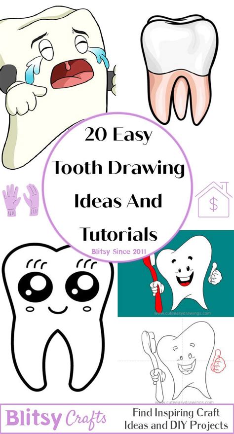 20 Easy Tooth Drawing Ideas - How to Draw a Tooth (2023)