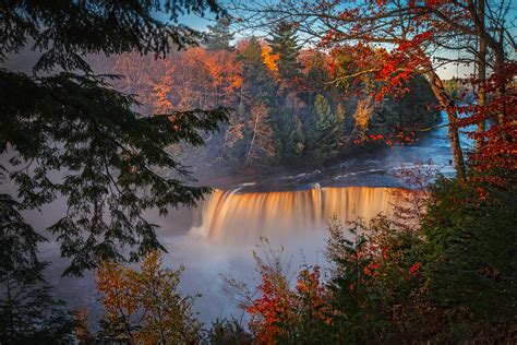 Autumn Waterfall Forest Fall 5k Wallpaper,HD Nature Wallpapers,4k Wallpapers,Images,Backgrounds ...