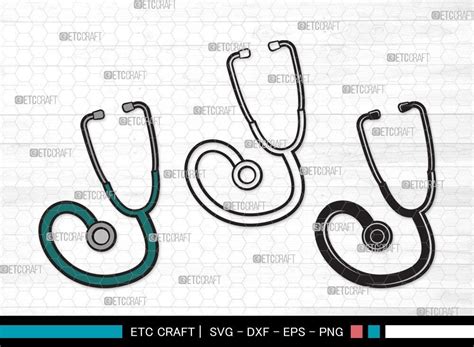 Stethoscope Clipart SVG, Stethoscope Graphic by ETC Craft Store ...