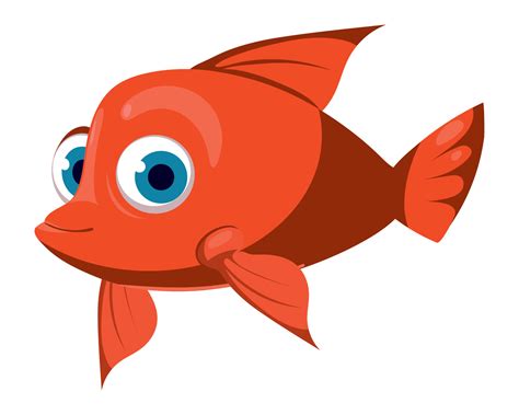 red fish cartoon icon 16768322 Vector Art at Vecteezy